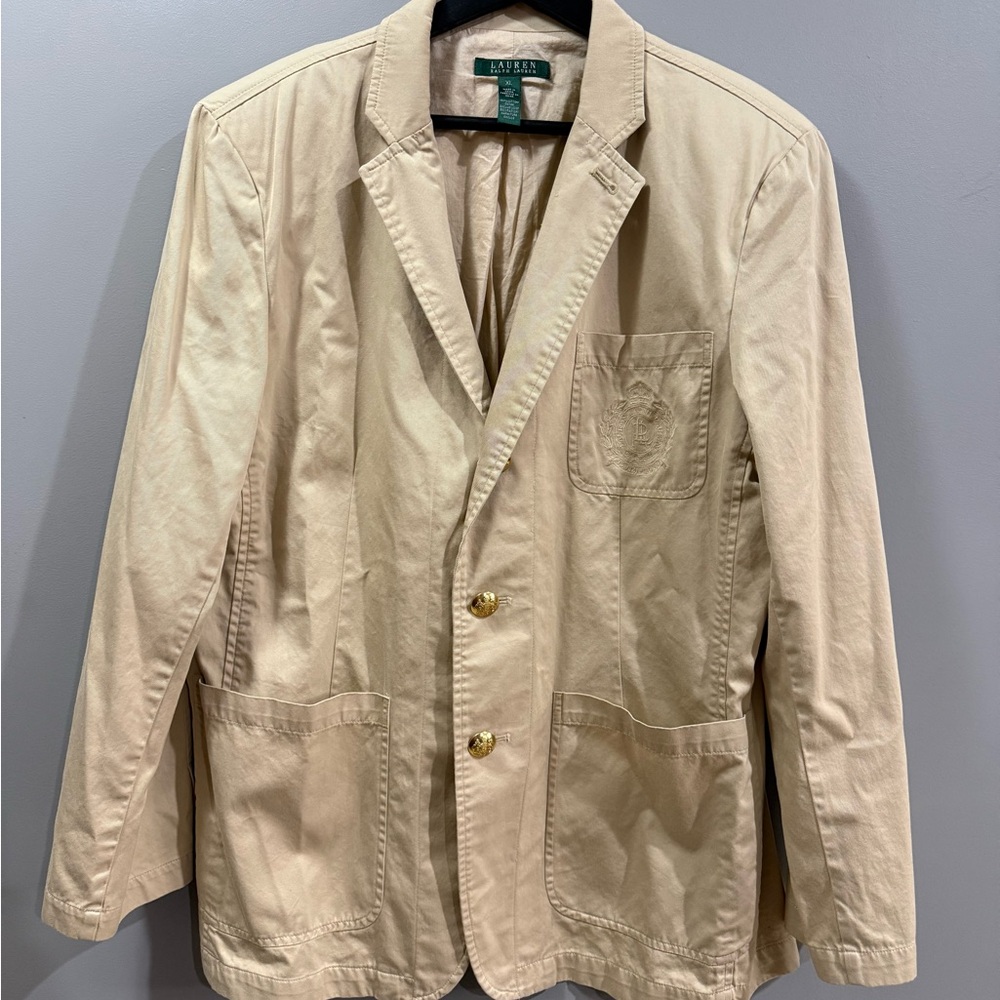 Ralph Lauren Tan Jacket with Gold Accents